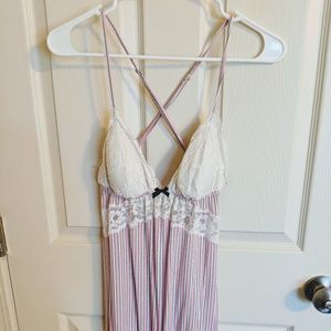 NWOT Victoria's Secret striped nightie medium